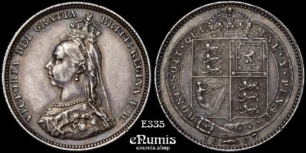 Great Britain, Victoria, Shilling 1887, Jubilee head, XF+/XF-UNC