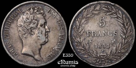 FRANCE, Louis Philippe, 5 Francs 1831 K, Bordeaux, toned, VF+