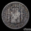 SPAIN, Alfonso XII, 2 Pesetas 1881 MS-M, aVF