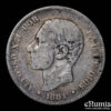 SPAIN, Alfonso XII, 2 Pesetas 1881 MS-M, aVF
