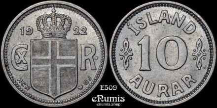 ICELAND, Christian X, 10 Aurar 1922, UNC