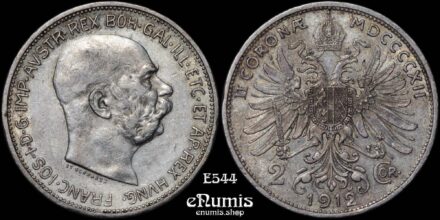 AUSTRIA, Franz Joseph I, 2 Corona 1912, toned, XF-UNC