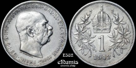 AUSTRIA, Franz Joseph I, 1 Corona 1912, aXF