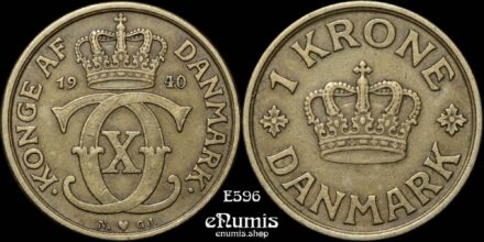 DENMARK, Christian X, 1 Krone 1940 N GJ, XF