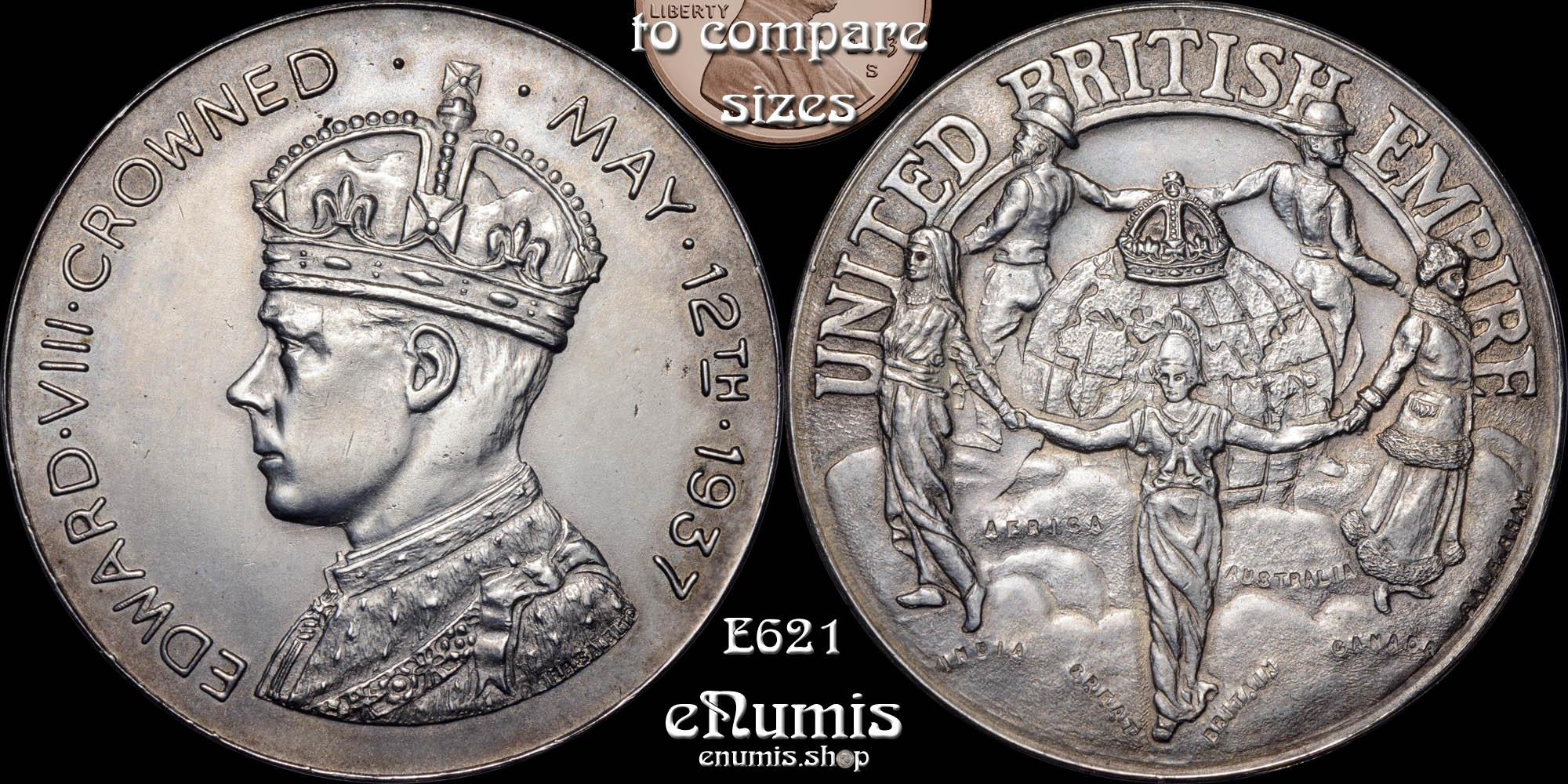 Great Britain, Edward VIII, Coronation Medal 1937, Silver, United British Empire