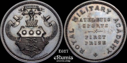 Great Britain, Royal Military Academy, First Prize Medal, Silver, by Wyon, UNC