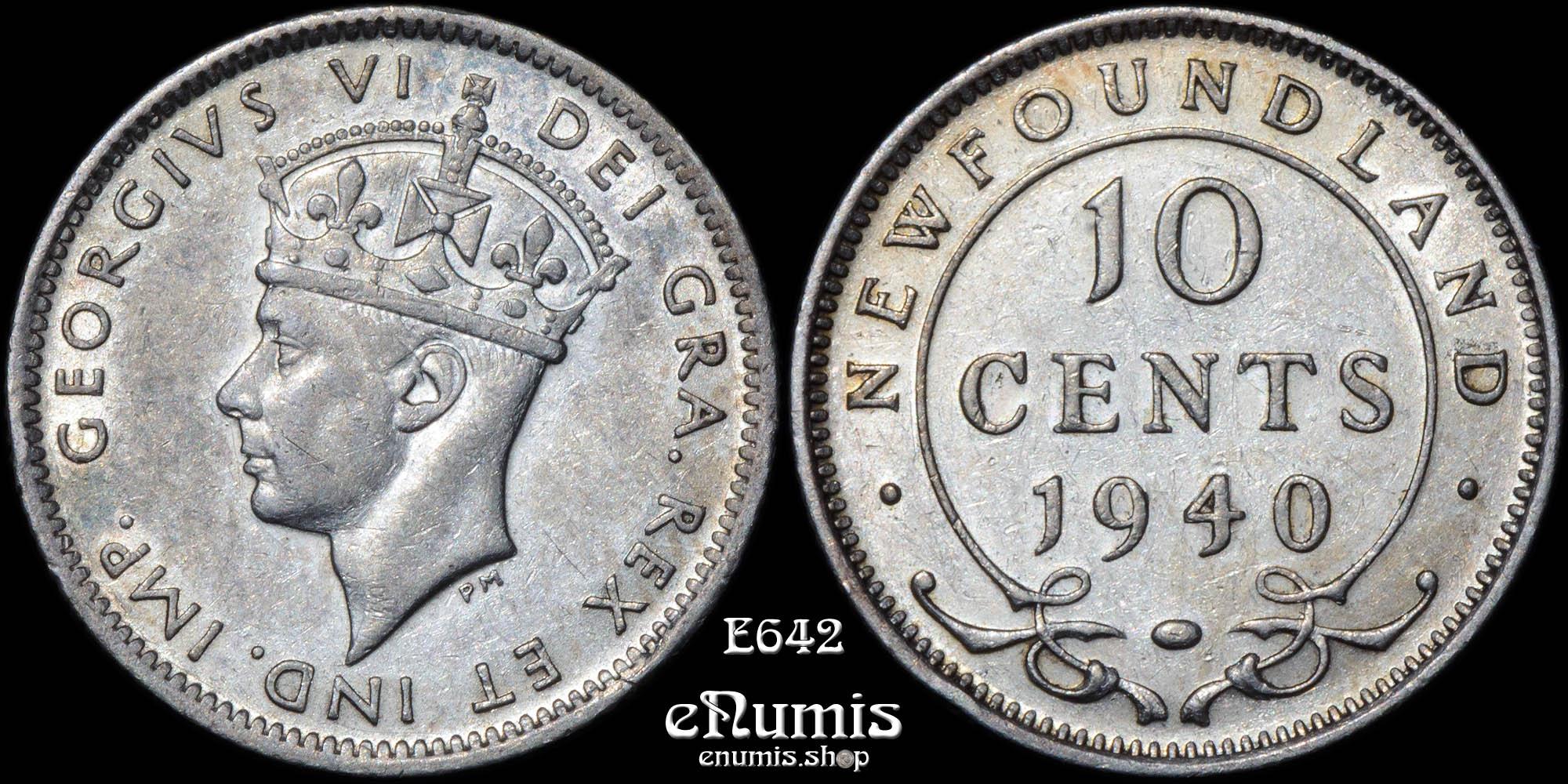 CANADA, Newfoundland, George VI, 10 Cents 1940, aUNC