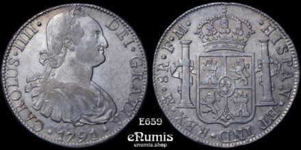 MEXICO, Carlos IV, 8 Reales 1791 FM, XF