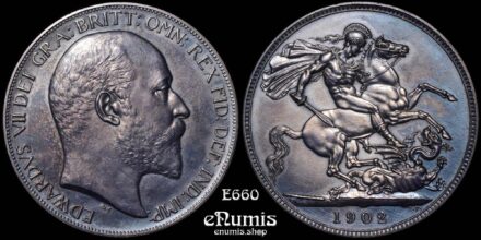 Great Britain, Edward VII, Crown 1902, toned, Matte PROOF