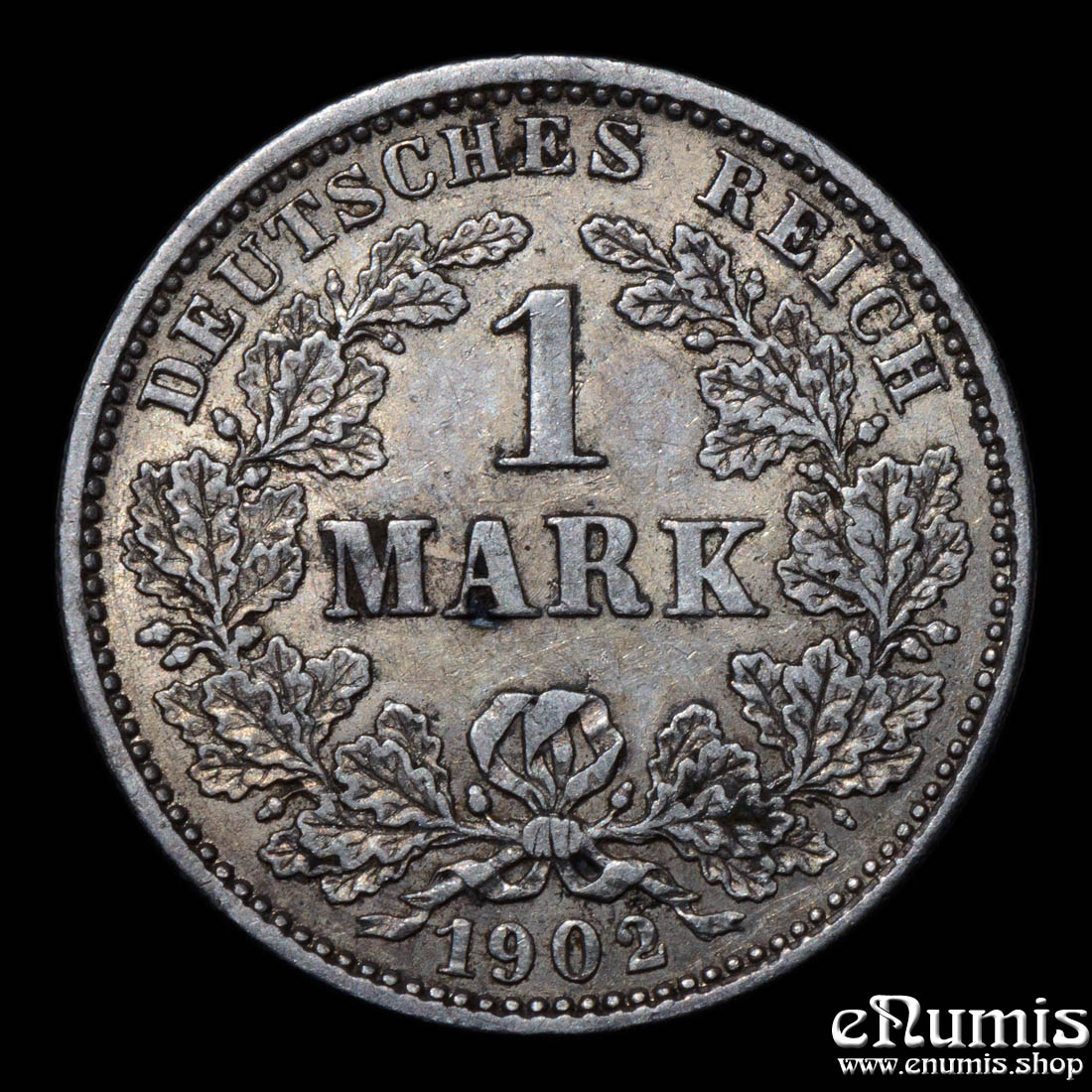 German Empire, 1 Mark 1902 J, Hamburg, Scarce, aXF