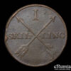 SWEDEN, Carl XIV, 1 Skilling 1819-1822, VF+