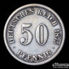 German Empire, 50 Pfennig 1875 F, Stuttgart, Scarce!, VF German Empire, 50 Pfennig 1875 F, Stuttgart, Scarce!, VF