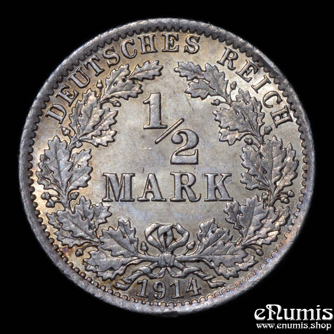 German Empire, 1/2 Mark 1914 A, Berlin, UNC