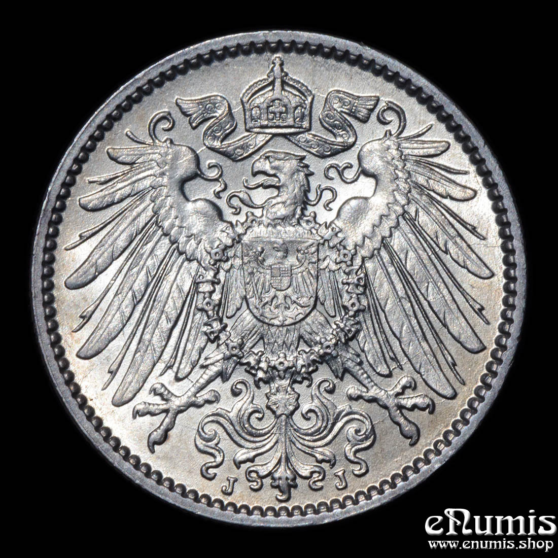 German Empire, 1 Mark 1915 J, Hamburg, UNC