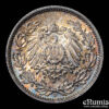 German Empire, 1/2 Mark 1915 F, Stuttgart, nicely toned, UNC
