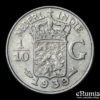 Netherlands East Indies, Wilhelmina, 1/10 Gulden 1939, Key date, aUNC