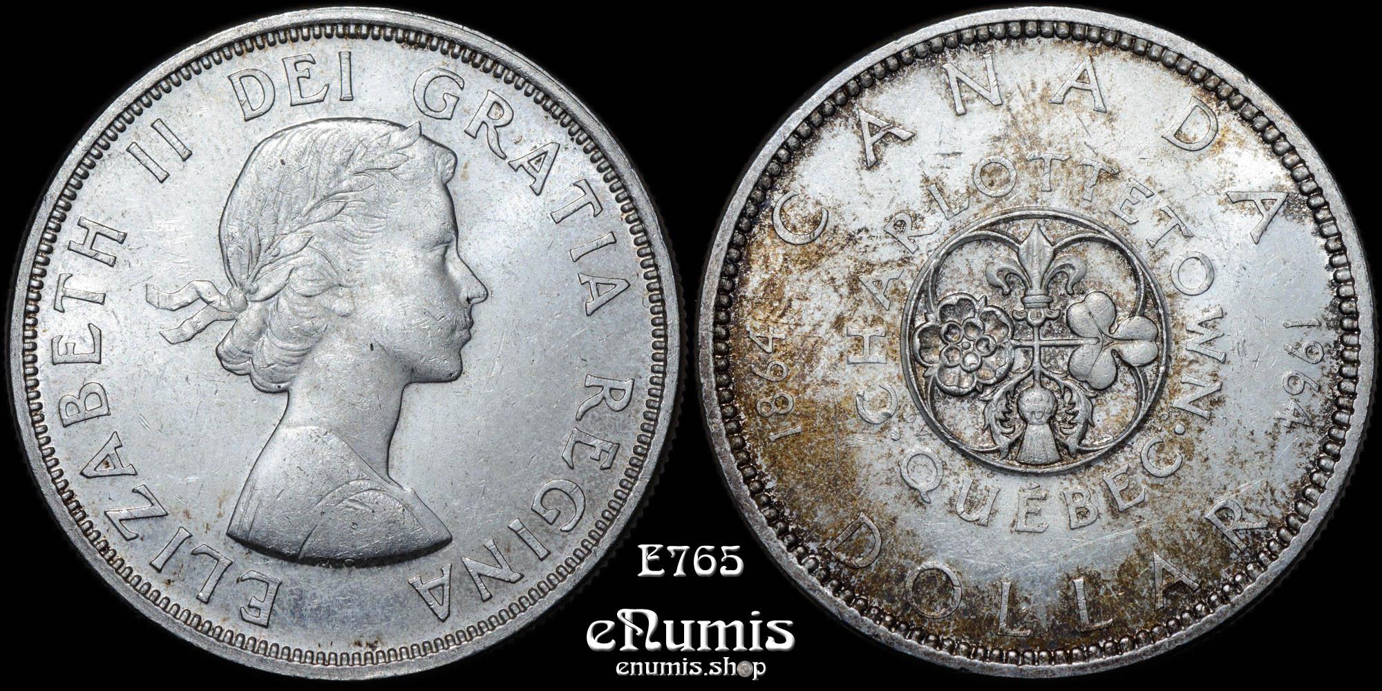 CANADA, Elizabeth II, Dollar 1964, Charlottetown, aUNC