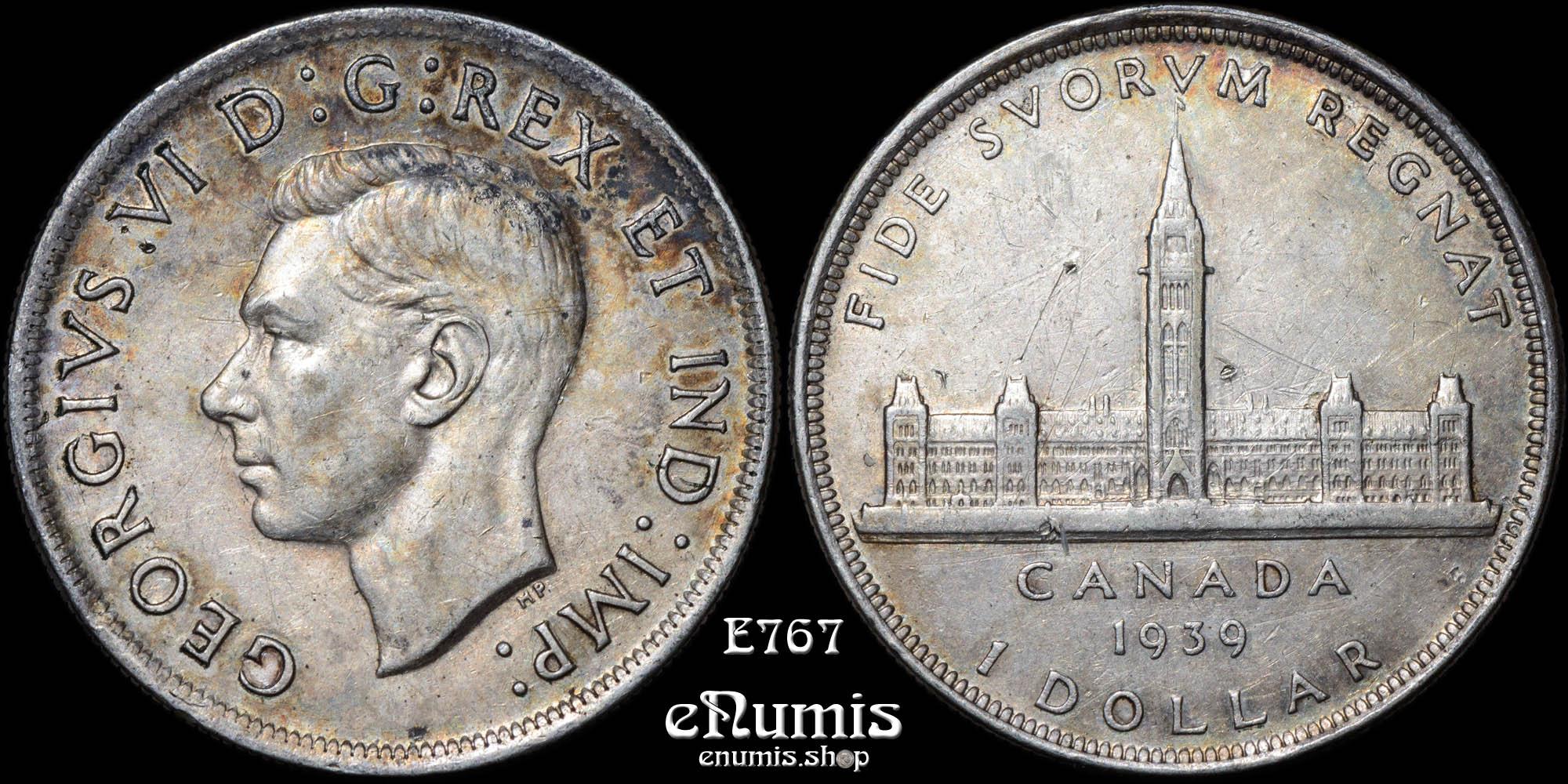 CANADA, George VI, Dollar 1939, Royal Visit, XF