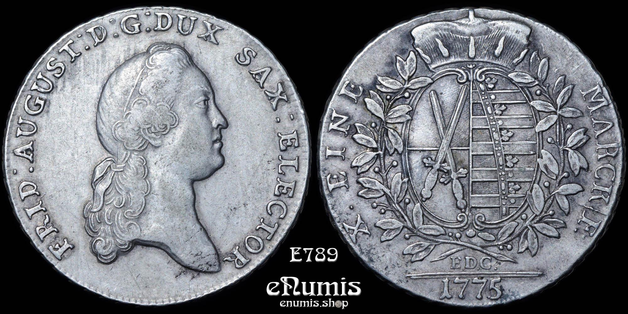 GERMANY SAXONY, Friedrich August I, Taler 1775, aXF