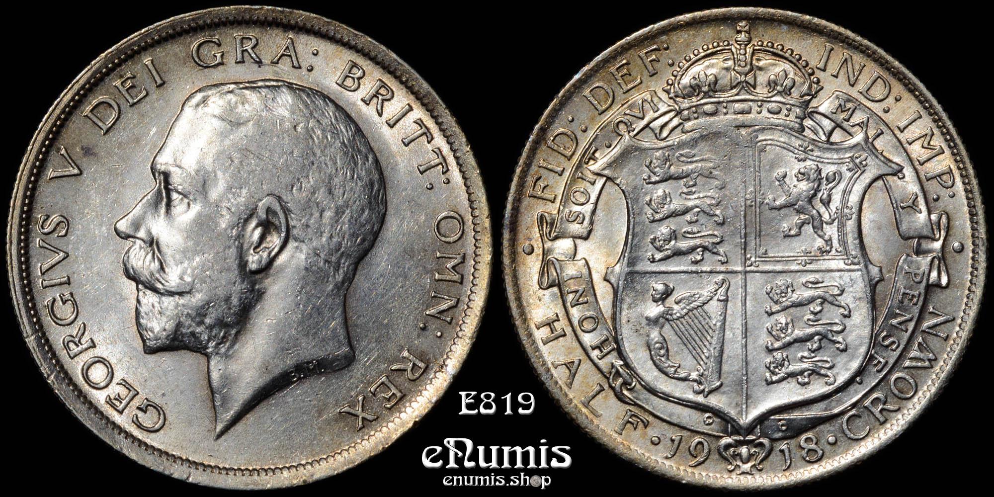 Great Britain, George V, Halfcrown 1918, UNC
