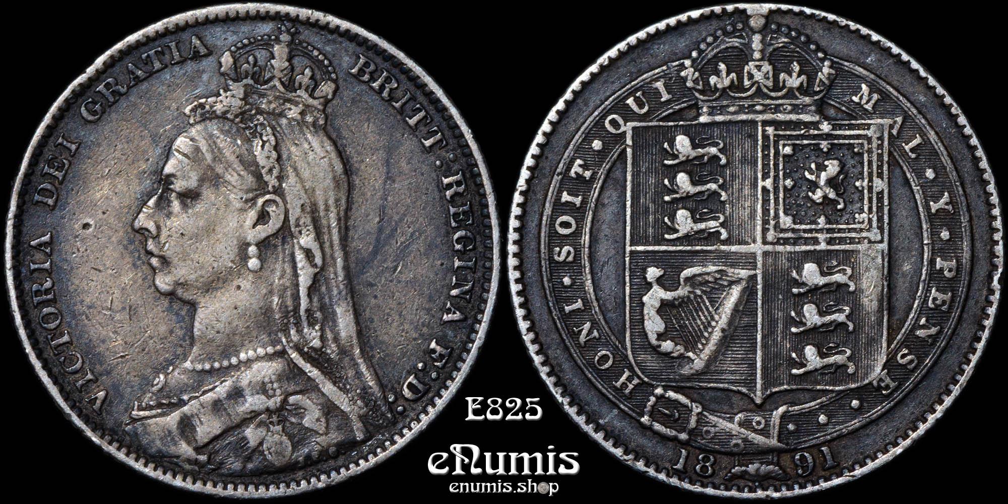 Great Britain, Victoria, Shilling 1891, toned, VF-XF