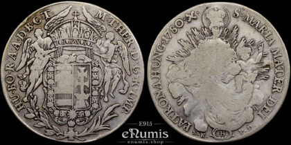 HUNGARY, Maria Theresa, Taler 1780 SK-PD, Kremnitz, F-VF
