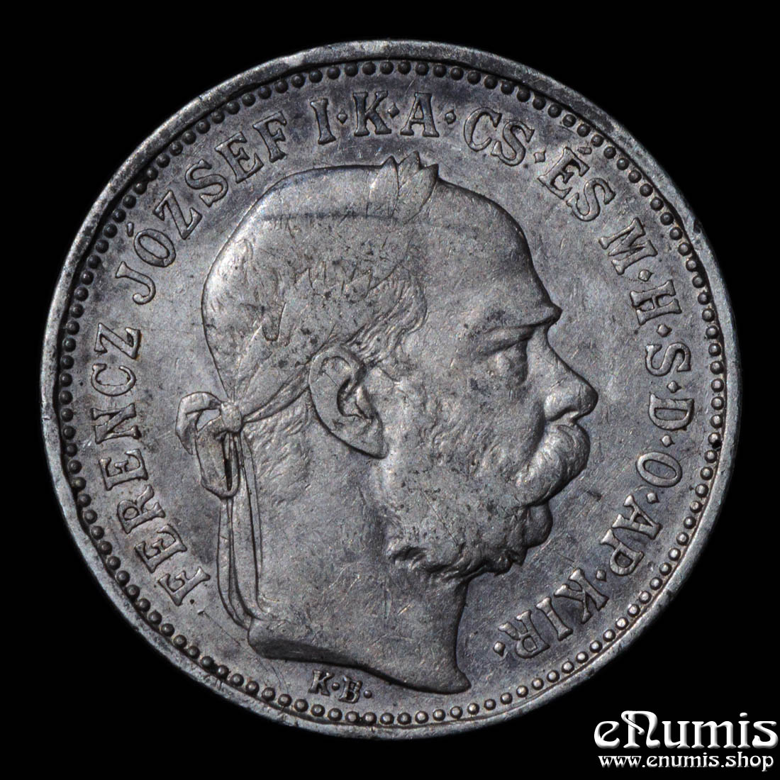 HUNGARY, Franz Joseph I, 1 Korona 1893, VF-XF