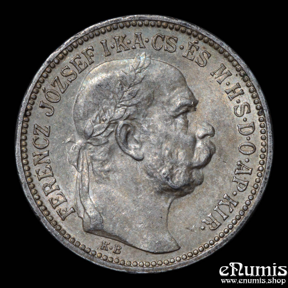 HUNGARY, Franz Joseph I, 1 Korona 1915, toned, aUNC