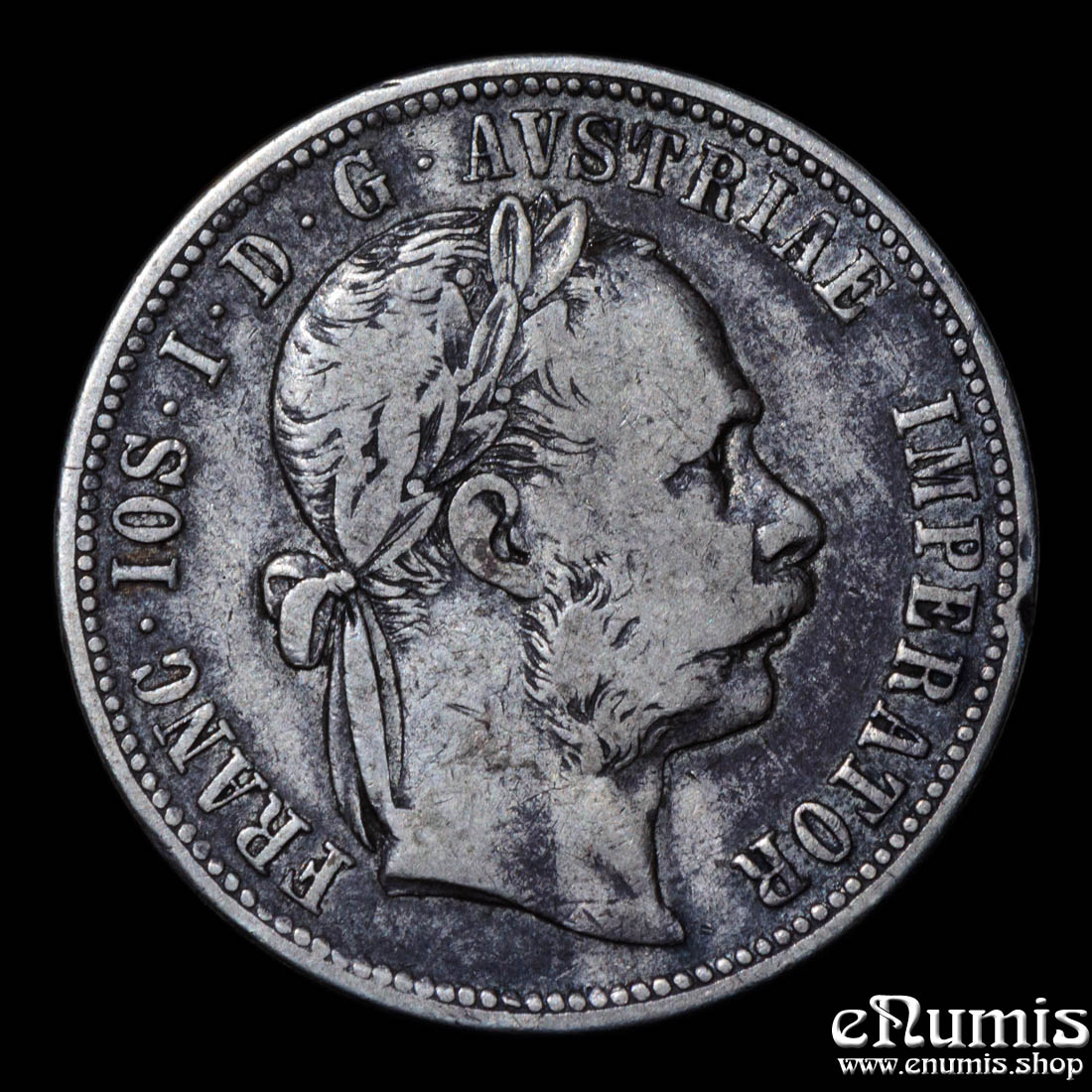 AUSTRIA, Franz Joseph I, 1 Florin Gulden 1891, VF