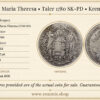 HUNGARY, Maria Theresa, Taler 1780 SK-PD, Kremnitz, F-VF HUNGARY, Maria Theresa, Taler 1780 SK-PD, Kremnitz, F-VF