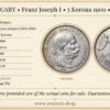 HUNGARY, Franz Joseph I, 5 Korona 1900, VF+