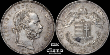 HUNGARY, Franz Joseph I, 1 Forint 1869 GYF, XF-UNC (Museum)