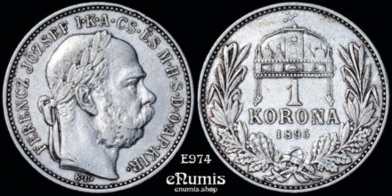 HUNGARY, Franz Joseph I, 1 Korona 1895, toned, VF-XF