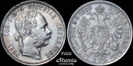 AUSTRIA, Franz Joseph I, 1 Florin Gulden 1888, XF-UNC