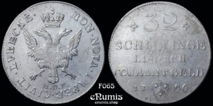 GERMANY LUBECK, 32 Schilling 1796, XF