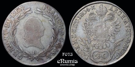 AUSTRIA, Franz II, 20 Kreuzer 1804 B, Kremnitz, VF/aXF