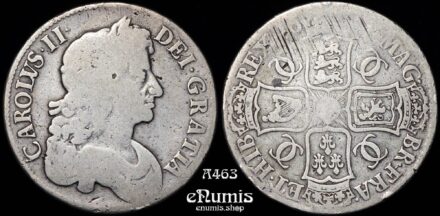 Great Britain, Charles II, Crown 1677, Vicesimo Nono, Fine