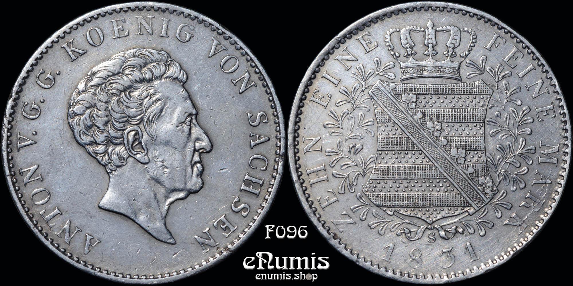 GERMANY SAXONY, Anton, Taler 1831, aXF