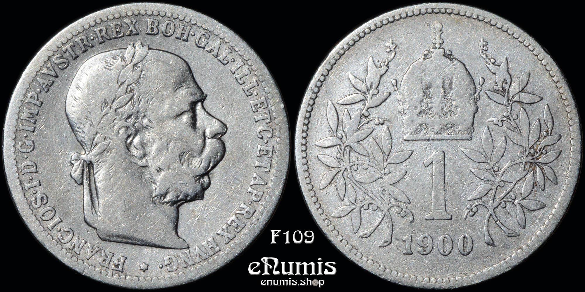 AUSTRIA, Franz Joseph I, 1 Corona 1900, aVF