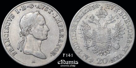 AUSTRIA, Franz I, 20 Kreuzer 1832 A, VF-XF