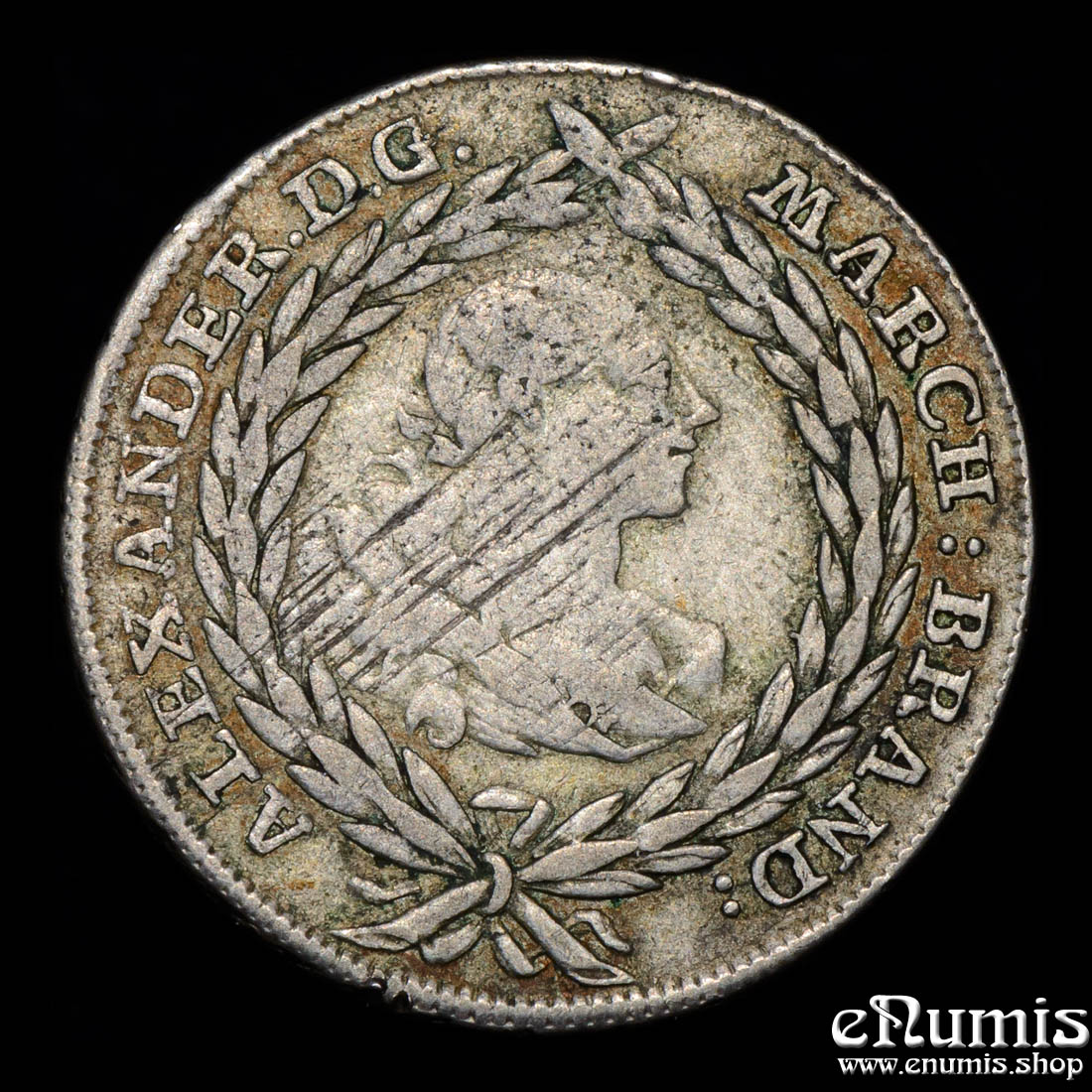 Germany, Brandenburg Ansbach, Alexander, 20 Kreuzer 1759, VF