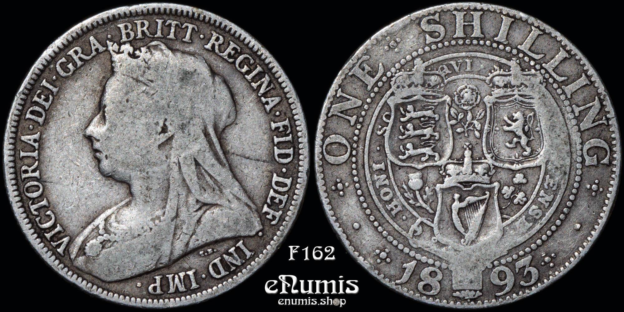 Great Britain, Victoria, Shilling 1893, 2A Scarce, Fine
