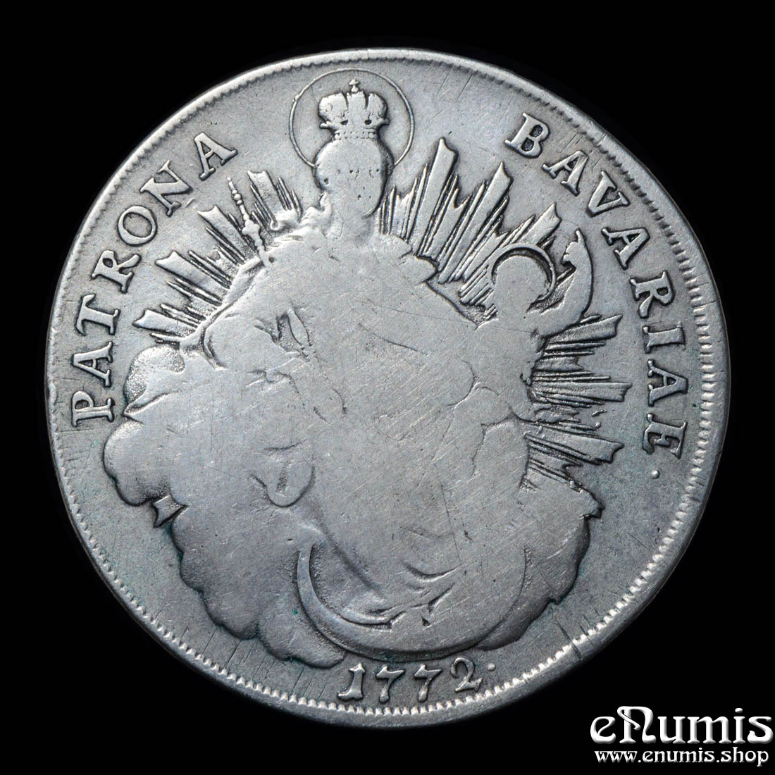 Germany, Bavaria, Maximilian III Joseph, Taler 1772, Madonna, Fine