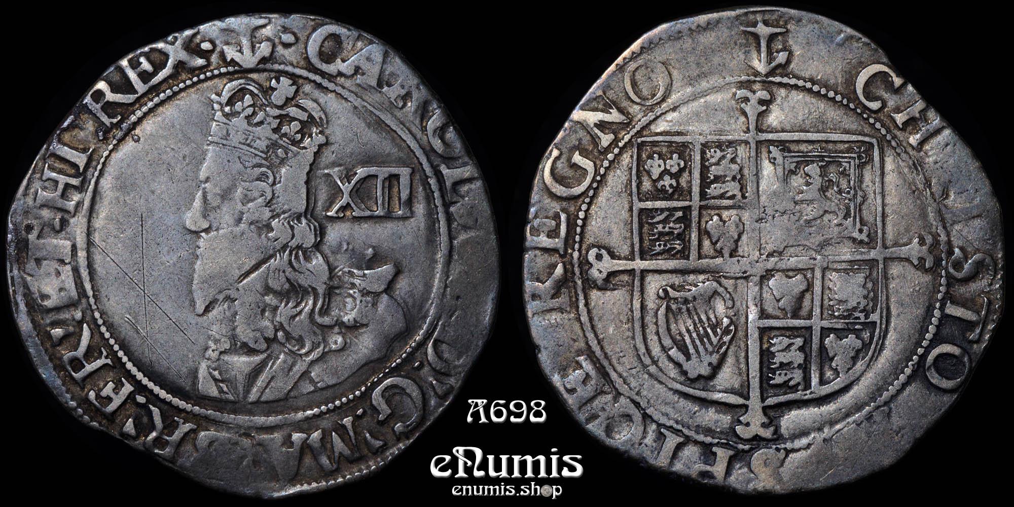 Great Britain, Charles I, Shilling 1628-1629, Tower mint, type 4.3, mm. Anchor, VF+