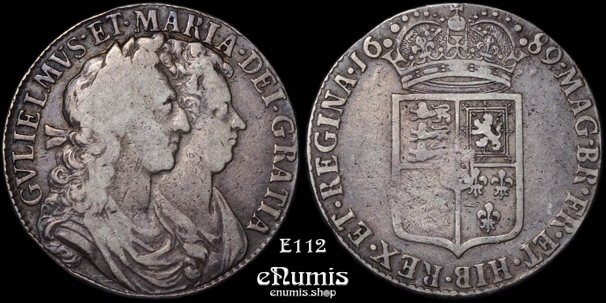 Great Britain, William and Mary, Halfcrown 1689, PRIMO, VF+ Great Britain, William and Mary, Halfcrown 1689, PRIMO, VF+