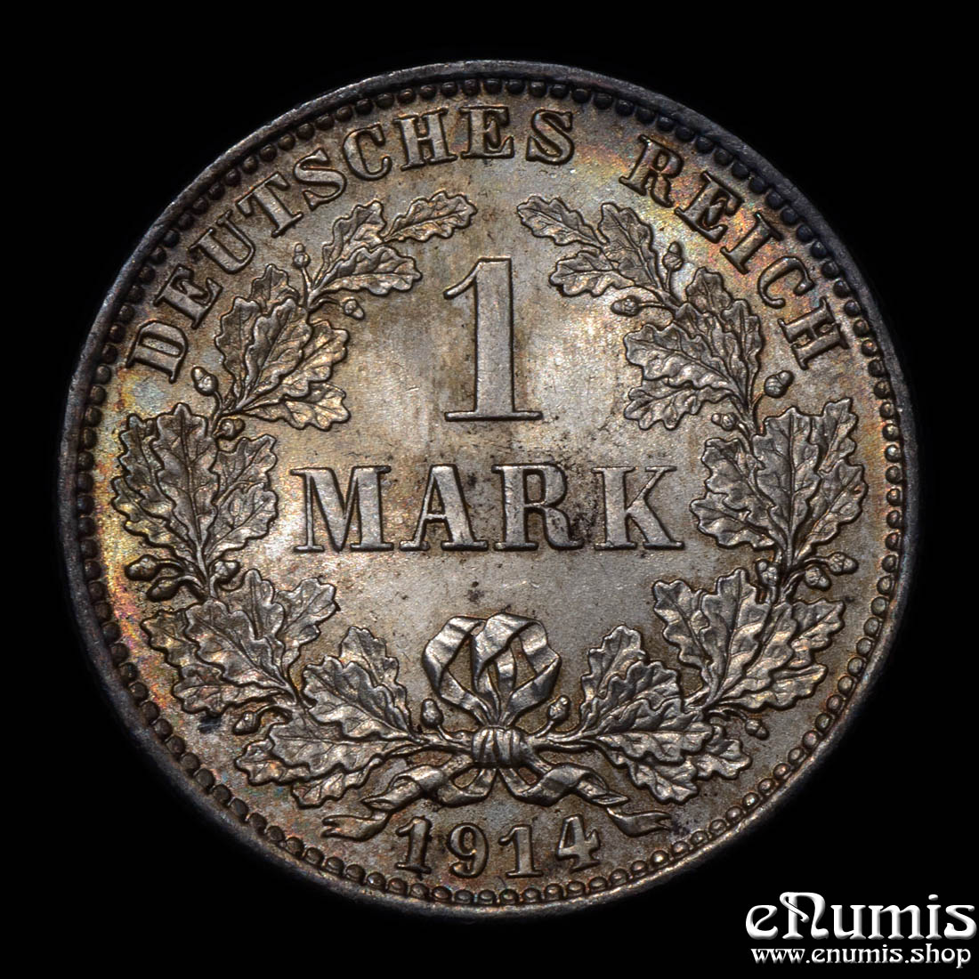 German Empire, 1 Mark 1914 E, Muldenhutten, UNC