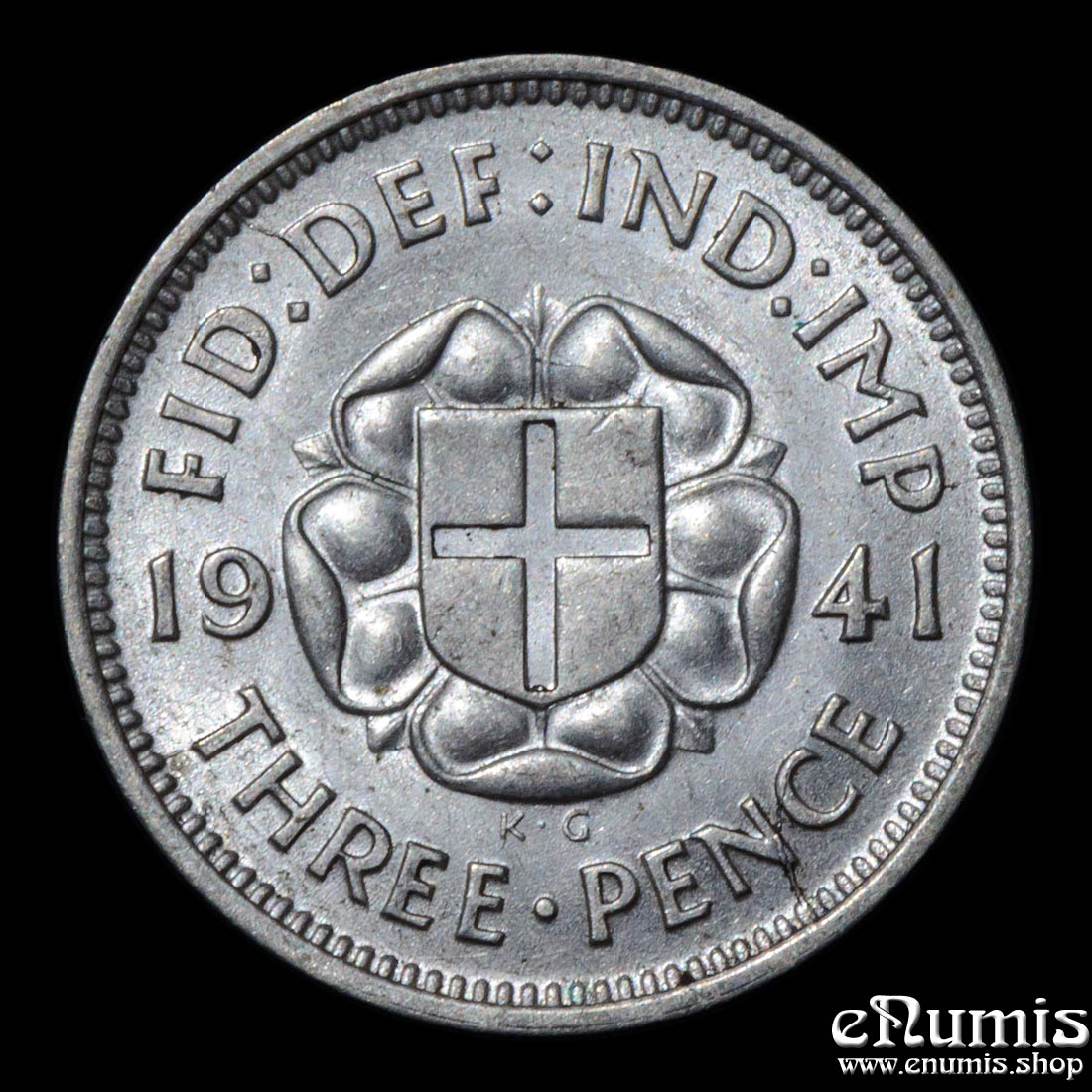 Great Britain, George VI, 3 Pence 1941, UNC
