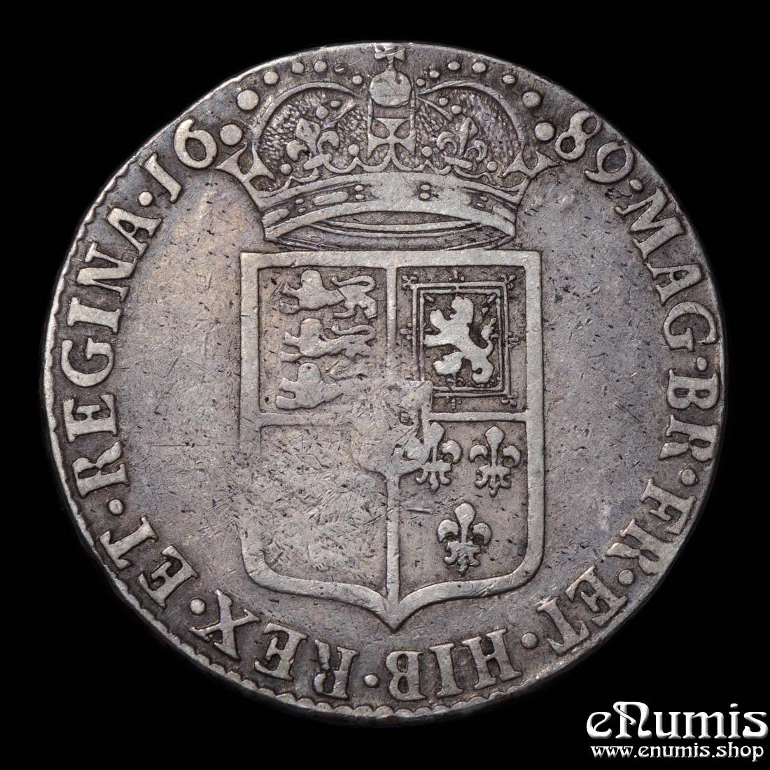 Great Britain, William and Mary, Halfcrown 1689, PRIMO, VF+ Great Britain, William and Mary, Halfcrown 1689, PRIMO, VF+