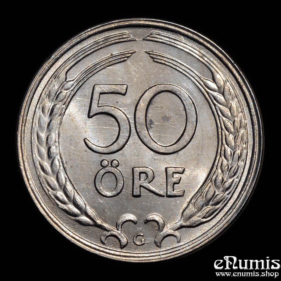 SWEDEN, Gustaf V, 50 Ore 1940, UNC