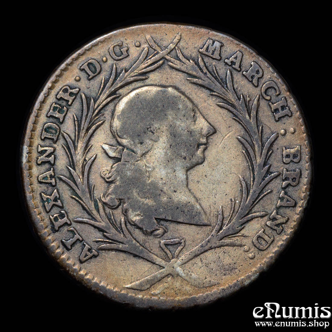 Germany, Brandenburg Ansbach, Alexander, 20 Kreuzer 1765, VF